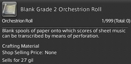 ffxiv blank grade 1 orchestrion roll|faded orchestrion rolls ffxiv.